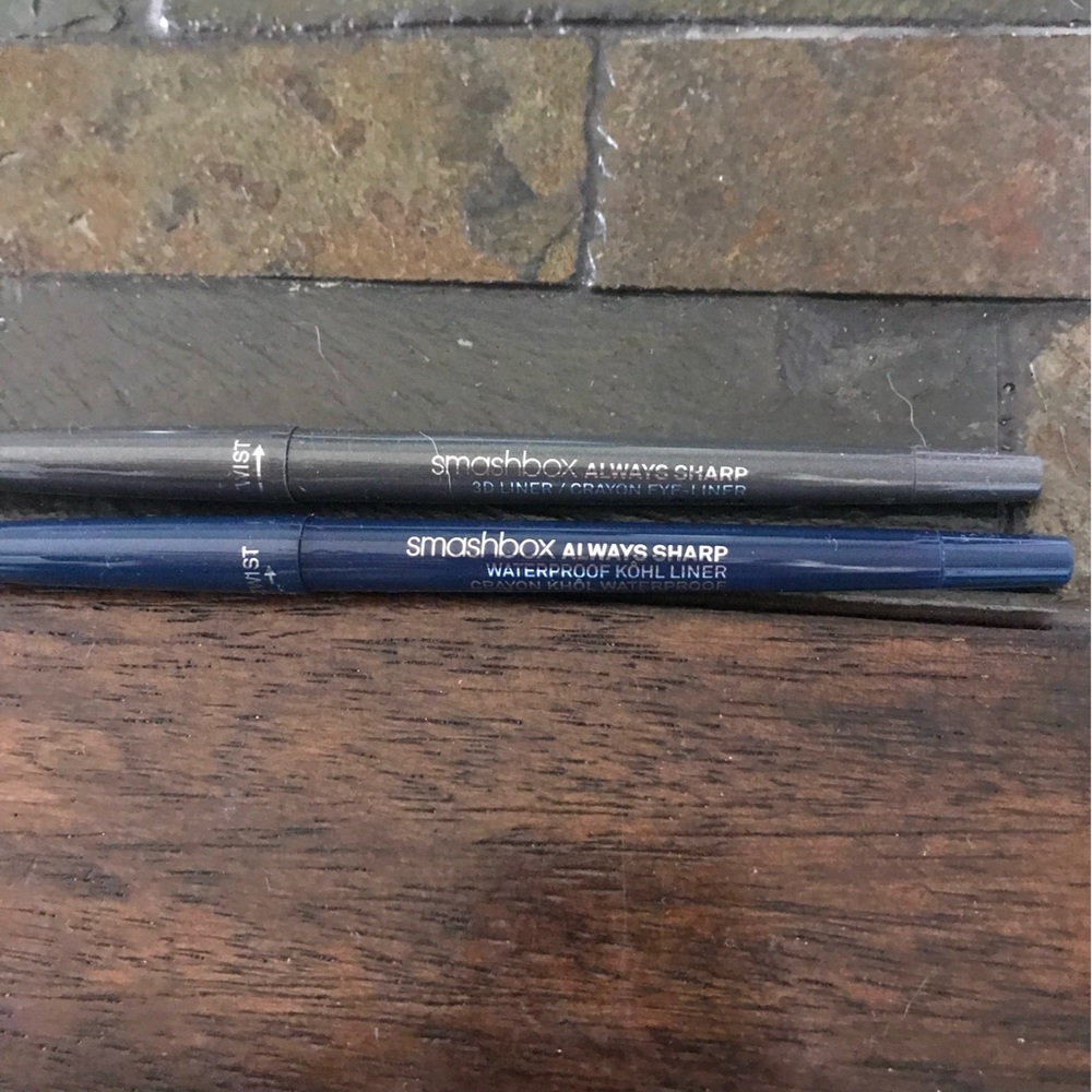 Smashbox "always sharp waterproof kohl eye liner" duo Midnight and 3D Night Gem